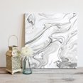 thumbnail image 2 of Wall Art Prints, White Gray Marble Framed Canvas Prints for Bedroom Living Room Bathroom Office, Modern Minimalist Abstract Texture Gallery Wrap Wall Art Poster for Gifts Home Decor 8"x8", 2 of 9