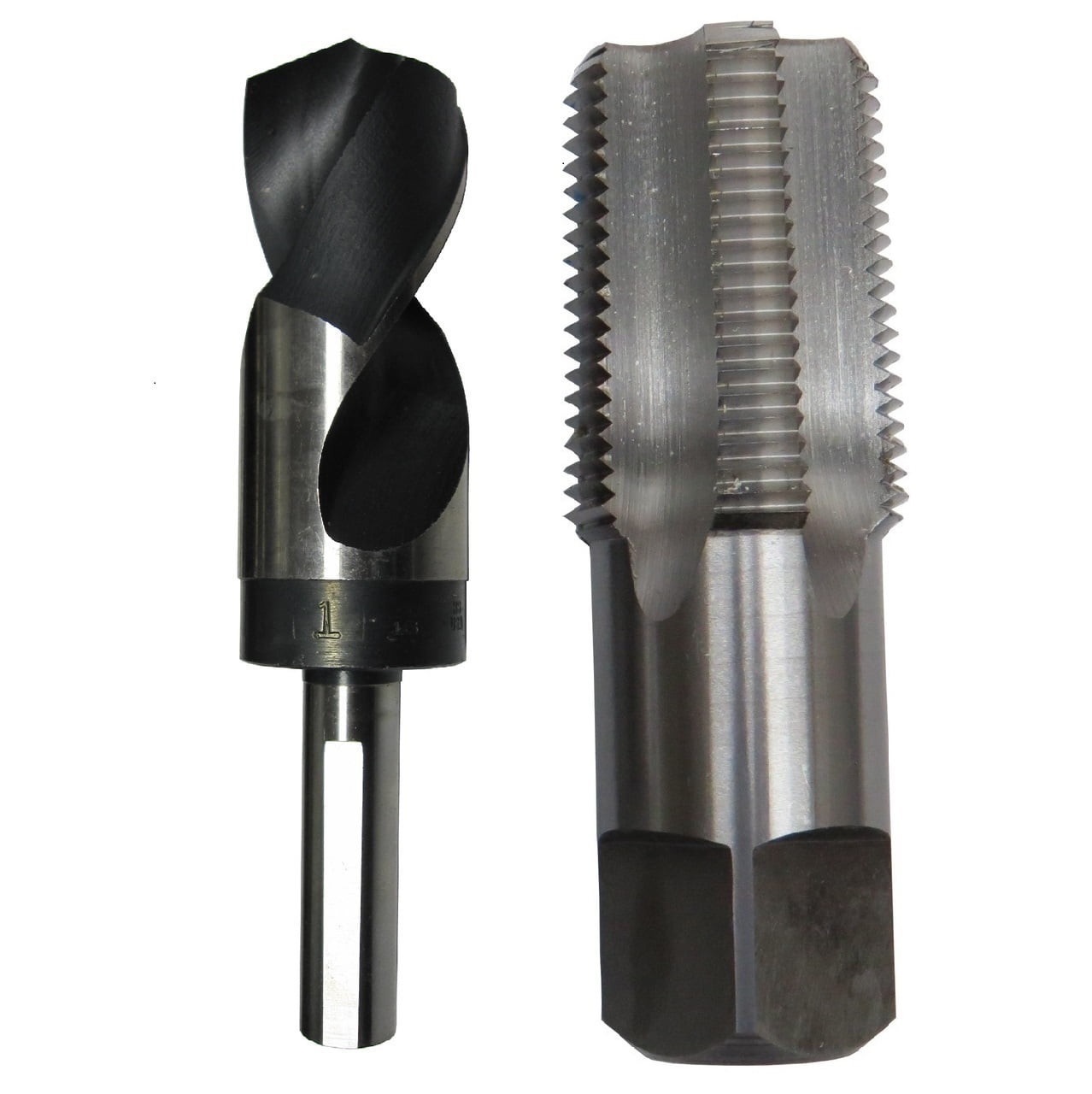 Drill America 1/8" Carbon Steel NPT Pipe Tap and R High Speed Steel Drill Bit 