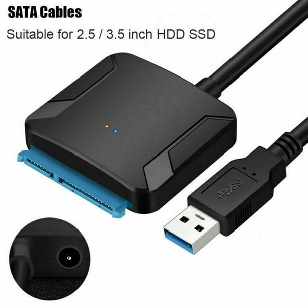 Sata To Usb Hdd Ssd Adapter 2 5 3 5 Sata To Usb 3 0 Cable Converter External Laptop Hard Drive Reader Kit For Windows 10 8 7 Xp Mac Os Linux Support 10tb Walmart Com Walmart Com
