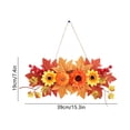 thumbnail image 3 of Fall Wall Hanging Decor, Halloween Thanksgiving Floral Pendant, Artificial Pumpkin Sunflower Maple Leaf Decoration, Door Entrance Hanging Ornament, Autumn Home Decor, 3 of 6