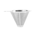 thumbnail image 1 of Filtro de café de acero inoxidable Lierteer, reutilizable, cono vertedor, soporte de malla para gotero, 1 of 6
