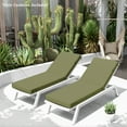 thumbnail image 6 of Pakunoda Chaise Lounge Cushions Set of 2, 80" x 26" x 4" Outdoor High-Density Foam Patio Furniture Lounger Replacement Cushions with Zipper Ties Water-Resistant for Pool, Light Green, 6 of 7