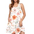 thumbnail image 4 of ZQUUVOU Women's Casual Summer Dress Sleeveless Floral Mini Round Neck Beach Dress Multicolor, 4 of 5