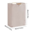 thumbnail image 3 of Dvumao 15.8x12x12 in Collapsible Linen Laundry Hamper, Waterproof Clothes Basket with Wooden Handles, Large Capacity Organizer, 3 of 6