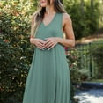 thumbnail image 3 of Women's 2023 Casual Loose Plain Tank Dress Sleeveless Summer Beach Long Dresses, 3 of 6