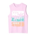 thumbnail image 4 of SGMVNU 2 Pack Girls Tank Tops Summer Casual Tropical Sleeveless Shirts Cartoon Printed Loose Fit Beach Tanks, Pink, Mint Green, Size 2-3 Years, 4 of 6