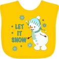 thumbnail image 3 of Inktastic Let It Snow Snowman Boys or Girls Baby Bib, 3 of 4