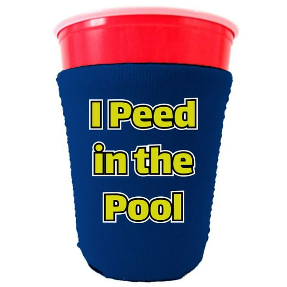 I Peed in the Pool Party Cup Coolie (Royal Blue)