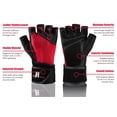 thumbnail image 5 of RIMSports Weight Lifting Gym Training Workout Gloves with Wrist Wrap Support, Red S, 5 of 5