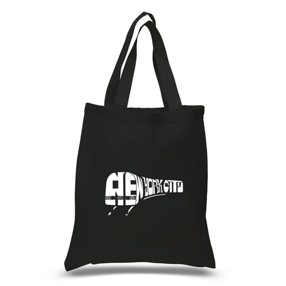 LA Pop Art Small Word Art Tote Bag - NY SUBWAY