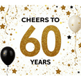 thumbnail image 4 of Glamorous Glittery 60 Years Celebration Banner Backdrop Party Supplies for 60th Birthday Decorations Photography Props Party Background Decors, 4 of 7
