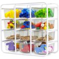 thumbnail image 3 of Storex Storage Rack with 12 Cubby Bins, Clear, 3 of 3