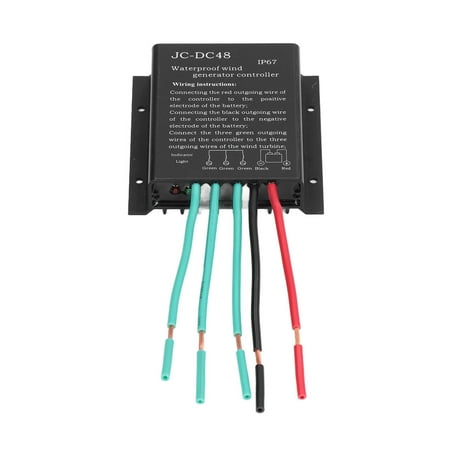 

Ymiko Wind Controller Waterproof Generator Battery Charge Regulator Accessory 48V Wind Charge Controller Wind Generator Regulator