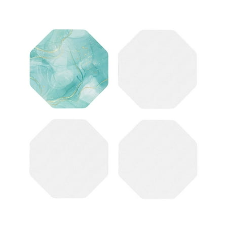 

Tideii Blue Marble for Leather Coasters 4 Pieces Anti-fouling and Anti-scalding Decorative Coasters Suitable for Restaurants Kitchens Coffee Shops-Octagon