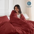 thumbnail image 5 of Bare Home Luxury Duvet Cover and Sham Set - Premium 1800 Collection - Ultra-Soft - Queen, Rosewood, 3-Pieces, 5 of 10