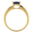 thumbnail image 4 of Solitaire Engagement Ring for Women - 1.5ct Simulated Blue Sapphire in 18K Yellow Gold Promise Ring, 4 of 6