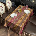 thumbnail image 5 of Boho Bohemia Geometric Line Art Rectangle Tablecloth 60"x102",Waterproof Polyester Rectangle Table Cloth, Wipeable Spillproof Polyester Tablecloth for Dining, Camping, Indoor and Outdoor, 5 of 6