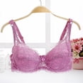 thumbnail image 1 of Sujetador de encaje con escote en V profundo para mujer, sostén push-up moldeador con relleno, ropa interior, lencería bordada, sujetador de talla grande, 1 of 3