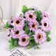 thumbnail image 2 of Ramo de Flores Artificiales de Girasol y Copos de Nieve para Decoración de Sala de Estar., 2 of 4
