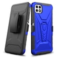 thumbnail image 4 of Compatible for Boost Celero 5G Case with Holster Belt Clip Hybrid Shockproof Protective Phone Cover with Kickstand - Blue, 4 of 7