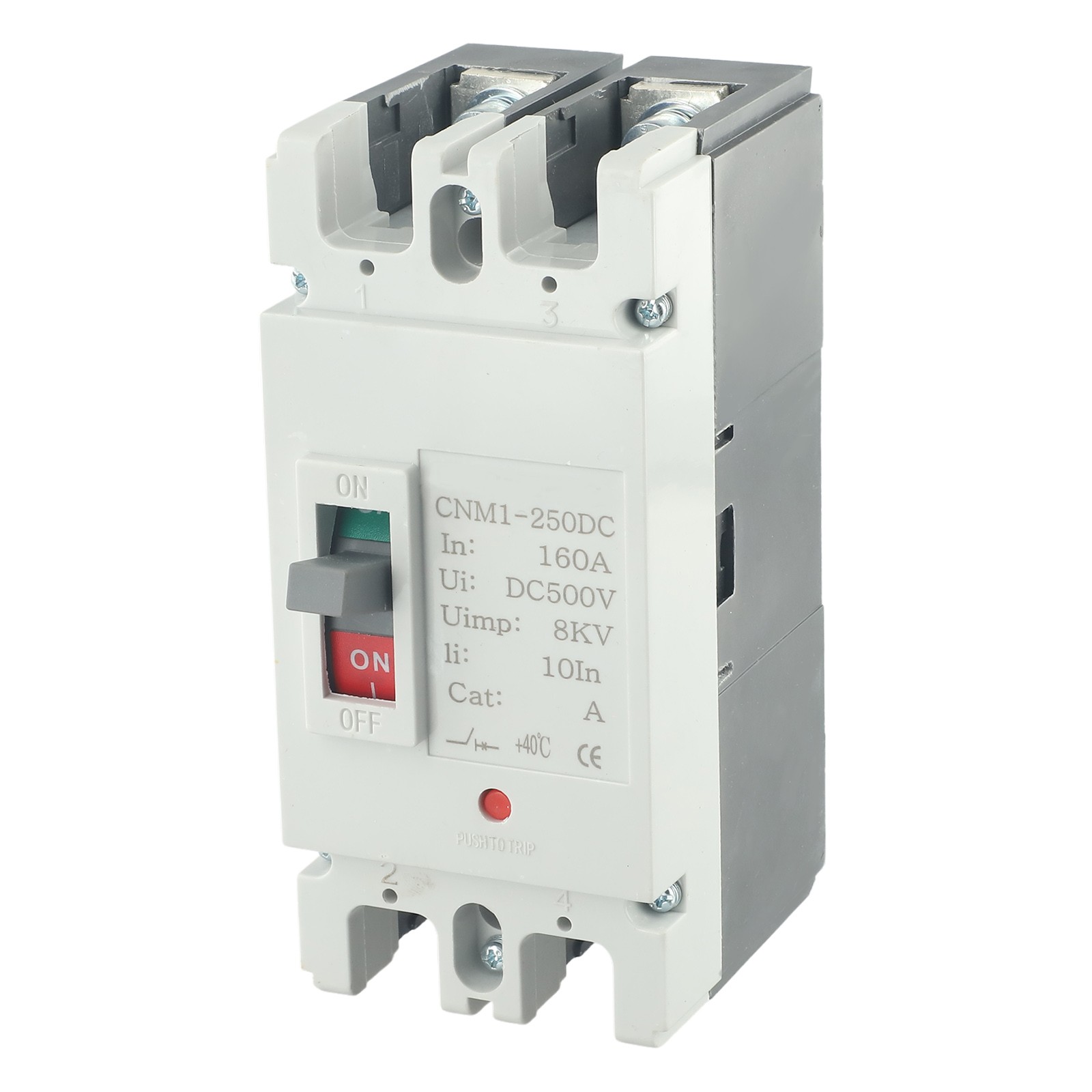 DC 500V Circuit Breaker Battery Protector MCCB Solar PV Car Power Short Ciruit Cut Off Circuit Breaker 160A
