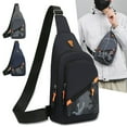 thumbnail image 1 of Iumwxz Organisateurs et Rangement Sac à Bandoulière Sac de Taille Multi-Usage pour Course Randonnée Cyclisme Voyage Mode Réglable avec Trou pour Écouteurs Étagère de Commode Noir Polyester Magasinage en Ligne, 1 of 9