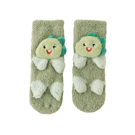 

BELLZELY Compression Socks for Women Clearance 3D Baby Winter Slipper Socks Cute Knee High Socks Infants Toddlers Stockings Boy Girls Fleece Warm Sock