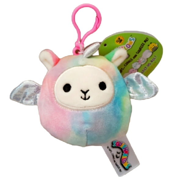 Kellytoy Squishmallow Clip On Keychains 3.5" Lucy-May Brenda L0t Of 2 Tie Dye 