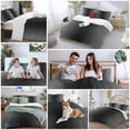 thumbnail image 5 of 3 Piece Black Grey Ombre Duvet Cover Set Twin Size, Microfiber Comforter/Quilt Cover with Corner Ties and 2 Pillowcases, Gradient Contemporary Abstract Art All Season Soft Bedding with Zipper Closure, 5 of 8