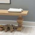 thumbnail image 5 of Linon Larson Solid Pine Wood Double Pedestal Bench in Rustic Honey Brown, 5 of 7