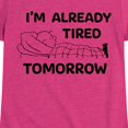 thumbnail image 3 of Peanuts - Tired Tomorrow - Toddler & Youth Girls Short Sleeve Graphic T-Shirt, 3 of 6