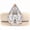 Nude and Rose Gold, variant on Pear Cut CZ Silicone Ring Set for Women, Stackable 2-Ring Set, 8×12 mm Pear Cut CZ, Patent-Pending Design - GlowStone Collection