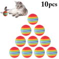 thumbnail image 2 of 10PCS Cat Ball Toy Rainbow Design Interactive Cat Exercise Ball Cat Chase Toy, 2 of 10