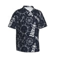 thumbnail image 2 of Balery Anchor and Lighthouse Print Men's Hawaiian Shirts Short Sleeve Beach Shirt Relaxed Fit Vacation Button Down Shirts-Medium, 2 of 9