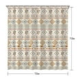 thumbnail image 5 of Boho Floral Shower Curtain 72x72 Inches - Tropical Leaves, Vintage Botanical Print, Waterproof Fabric for Chic Bathroom Decor, Modern Farmhouse & Bohemian Style, 5 of 5