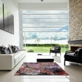 thumbnail image 6 of Ahgly Company Indoor Round Mid-Century Modern Lipstick Pink Oriental Area Rugs, 6' Round, 6 of 6