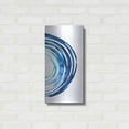 thumbnail image 3 of Luxe Metal Art 'Blue Vortex II' by Grace Popp Metal Wall Art, 12"x24", 3 of 9