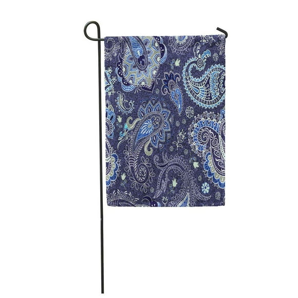 NUDECOR Indonesian Colorful Paisley Flower Patchwork Exotic Ethnic Turkish Able Garden Flag Decorative Flag House Banner 28x40 inch