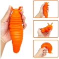 thumbnail image 2 of Fidget Slug 3d Impreso Articulado Sticky Stretch Slug Fidget Trick Toy Juguetes sensoriales para babosas articuladas autistas - Fidget Toygreen, 2 of 5