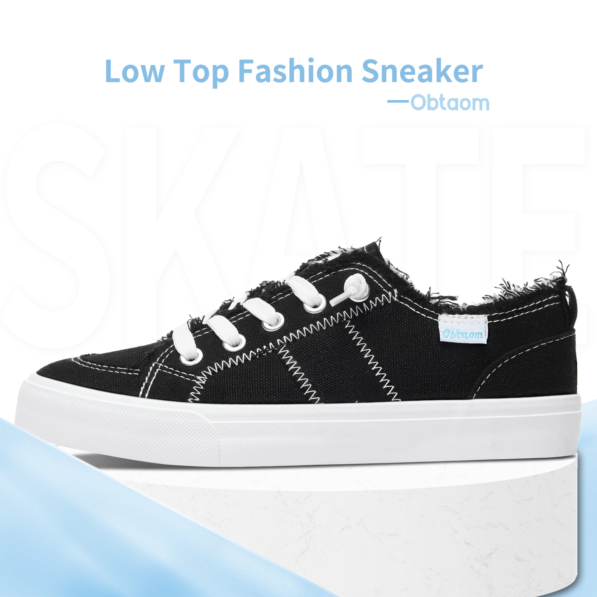 Obtaom Women's Play Fashion Canvas Slip-On Sneaker photo 5