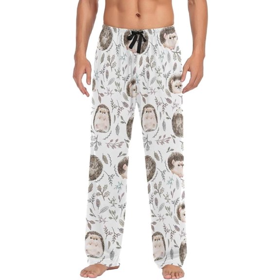 GZHJMY Hedgehog Pajama Pants for Men, Lounge Pants Lightweight Men Pajama Bottoms with Drawstring Pockets, Christmas New Year Birthday Gifts, Medium