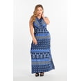 thumbnail image 1 of Vestido Largo Playero Dama Azul Tallas Extras Mundo Terra 026201, 1 of 2