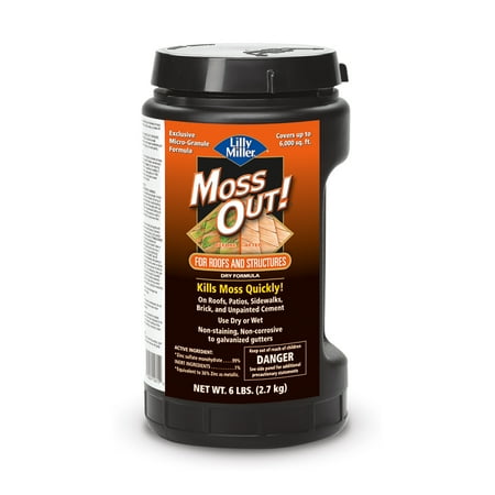 Lilly Miller Moss Out Economical Concentrate for Roofs Moss Killer, Herbicide, 6 lb.