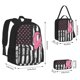 thumbnail image 2 of Easygdp Ribbon Breast Cancer Awareness Mochila para Niños y Niñas con Set de Caja de Almuerzo y Estuche para Lápices 3 en 1, Mochila Escolar Estampada para Adolescentes, 2 of 7