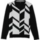 thumbnail image 1 of Alfani Mens Broken Chevron Pullover Sweater, Negro, X-Large, 1 of 1