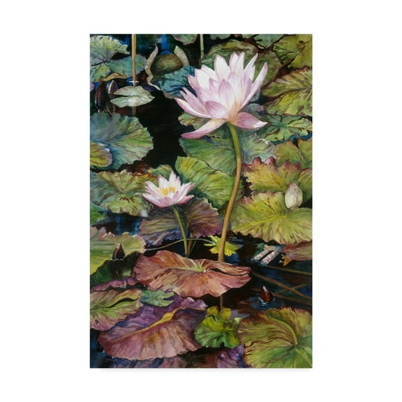 Trademark Fine Art 'Water Lilies' Canvas Art by Joanne Porter