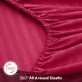 thumbnail image 6 of Lux Decor Collection 3 Piece Bed Sheets Set, Soft Brushed Microfiber Wrinkle Resistant Bed Sheet Set - Twin Sheets, Burgundy, 6 of 10