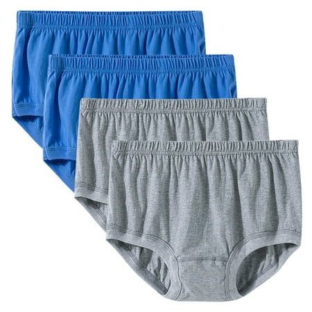 Ashirexll Womens Underwear Plus Size Sleep Shorts for Elderly Women Plus Size Cotton Panties Casual Loose Elastic Waist Shorts Blue A 3XL