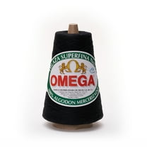 SUPERFINA NO.30 [240grs] by Omega - 100% Mercerized Cotton Yarn ideal for Fine Crochet - Color: 36 - Black 695
