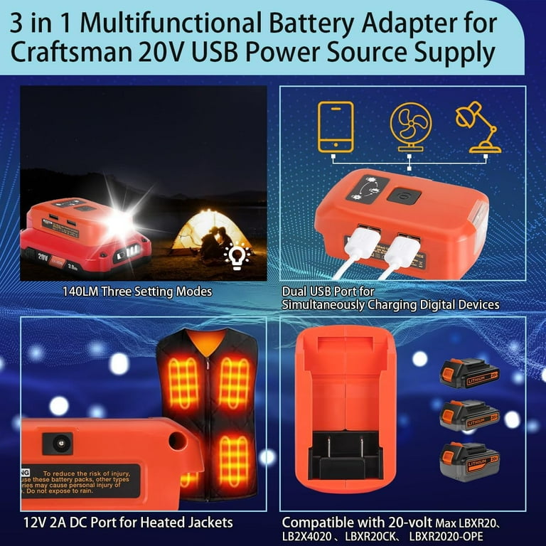 Black and decker 20v usb charger hotsell